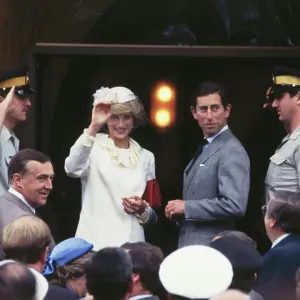 Princess Diana and Prince Charles Acknowledging Crowd Princess Diana and Prince Charles Acknowledging Crowd