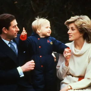Princess Diana, Prince Charles and Young Prince William Print Princess Diana, Prince Charles and Young Prince William Print