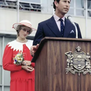 Princess Diana Stands Behind Prince Princess Diana Stands Behind Prince