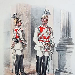 Prussian Army, Prussian Guard, Garde du Corps in Gala Uniform, Army Uniform, Military, Prussia, Germany, Digitally Restored Reproduction of a 19th century Original