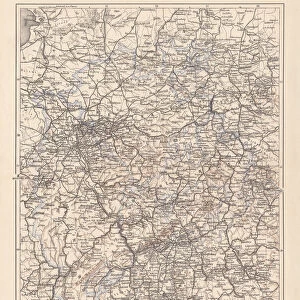 Prussian provinces, lithograph, published in 1878