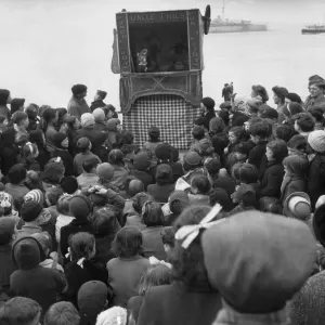 Prints of Punch and Judy Seaside Show The Great British Seaside Prints: Punch and Judy Seaside Shows