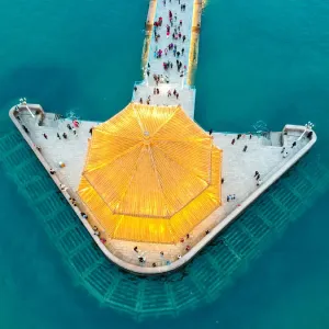 Qingdao Zhanqiao Pier Aerial Photography Print Qingdao Zhanqiao Pier Aerial Photography Print