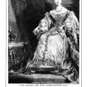 The Queen Victoria Coronation Day Print 1838 The Queen Victoria Coronation Day Print 1838