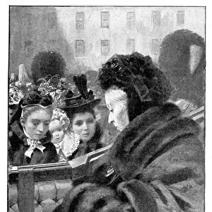 Queen Victoria meeting families of reservists