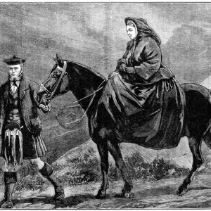 Queen Victoria with John Brown Print Queen Victoria with John Brown Print