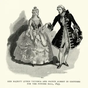 Queen Victorias and Prince Albert in costume, Powder Ball, 1845 Queen Victorias and Prince Albert in costume, Powder Ball, 1845