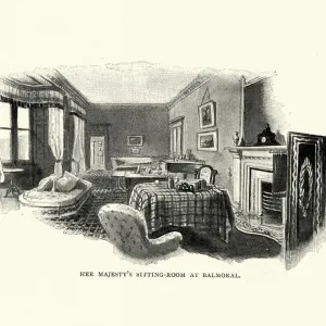Queen Victorias sitting room at Balmoral