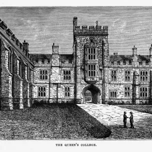Queenas College, Cork, County Cork, Ireland Victorian Engraving, 1840 Queenas College, Cork, County Cork, Ireland Victorian Engraving, 1840