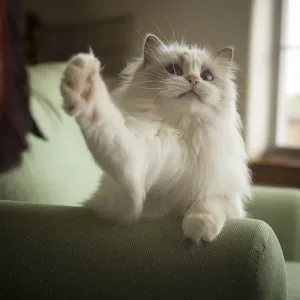 White Ragdoll Cat Print White Ragdoll Cat Print