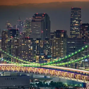 Rainbow Bridge Glow Print by Duane Walker Rainbow Bridge Glow Print by Duane Walker