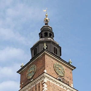 Ratusz Town Hall Tower on Rynek Glowny or Main Market Square, Krakow, Poland