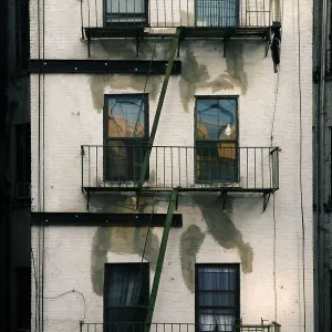 Rear facade of tenement in the Lower East Side, Manhattan, New York City Rear facade of tenement in the Lower East Side, Manhattan, New York City