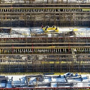 Rebar or reinforcing steel, construction site, Stuttgart, Baden-Wuerttemberg, Germany, Europe