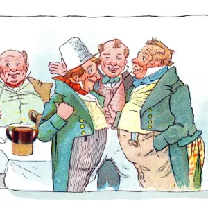 Red-faced Regency period men laughing and chatting Red-faced Regency period men laughing and chatting