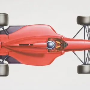 Red Formula 1 Racing Car Print Red Formula 1 Racing Car Print