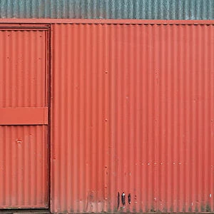 Red Metal Door