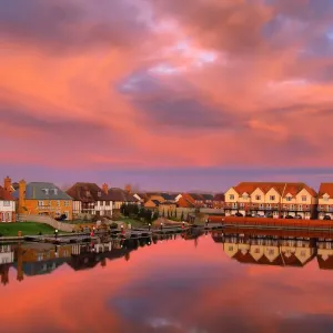 Red Sky Print - Sovereign Harbour Eastbourne Red Sky Print - Sovereign Harbour Eastbourne