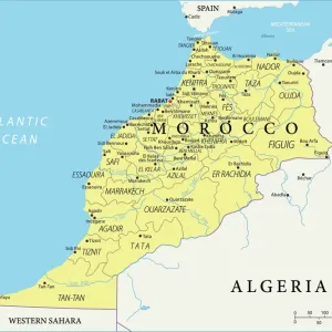 Mappa di Riferimento del Marocco. Mappa di Riferimento del Marocco.