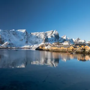 reflection of Norway Lofoten Winter reflection of Norway Lofoten Winter