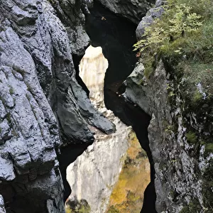 Reflection in the Reka river, Skocjanske jame, Skocjan Caves Park, Grotto of San Canziano, Skocjan, Slovenia, Europe
