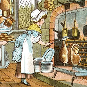 Regency period cooks in a kitchen