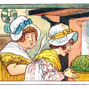 Regency period women preparing food Regency period women preparing food