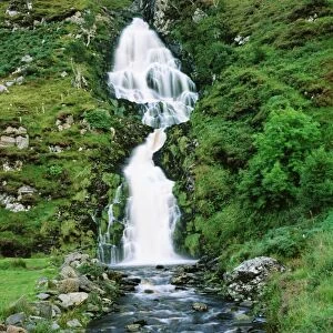 Republic of Ireland, Donegal, Ardara, waterfall