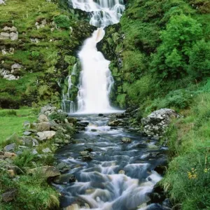 Donegal Waterfall Print - Peat-Colored Waterfall Scene Donegal Waterfall Print - Peat-Colored Waterfall Scene