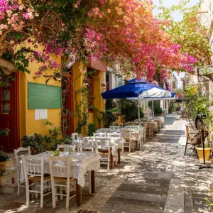 Nafplio Alleyway Restaurant Print
