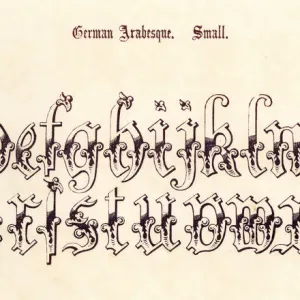 Retro German Arabesque Script