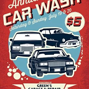 Retro Style Car Wash Ad