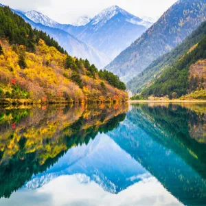Rhinoceros Lake Print, Jiuzhaigou National Park Landscape Rhinoceros Lake Print, Jiuzhaigou National Park Landscape
