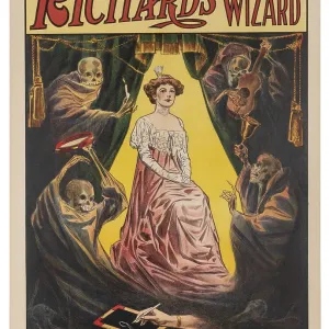 Richards The Wizard Spirit Cabinet Lithograph Richards The Wizard Spirit Cabinet Lithograph