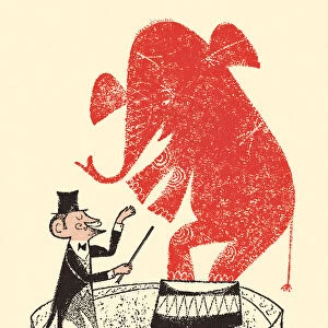 Ringmaster and Circus Elephant