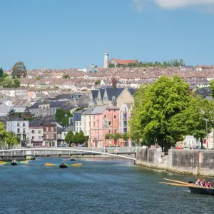 River Lee Print: People Rowing in Cork City, Ireland River Lee Print: People Rowing in Cork City, Ireland
