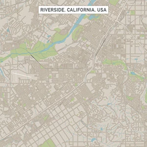 Riverside California US City Street Map