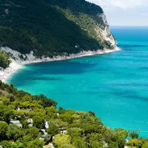 Riviera del Conero, seascape from above, Marche, Italy Riviera del Conero, seascape from above, Marche, Italy