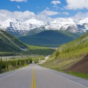 Road in the Canadian Rocky Mountains, Alberta, Canada Road in the Canadian Rocky Mountains, Alberta, Canada