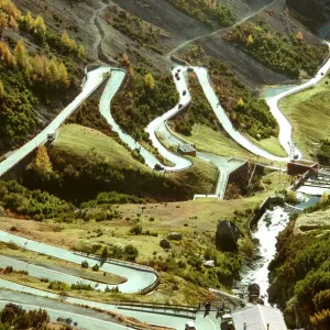 The road to Stelvio mountain pass, Lombardy Italy