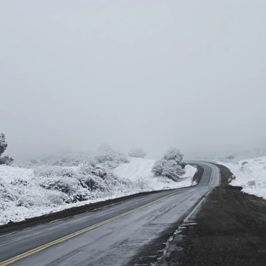 road in winter with fog outside tucuman