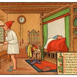 Robin und Richard waren zwei hübsche Männer - Viktorianische Kinderreim-Illustration. Robin und Richard waren zwei hübsche Männer - Viktorianische Kinderreim-Illustration.