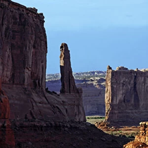 Rock formations of the Courthouse Towers, Arches-Nationalpark, near Moab, Utah, United States