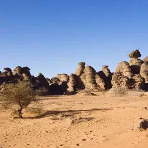 Rock formations in the Libyan Desert, Wadi Awis, Akakus Mountains, Libya, North Africa, Africa Rock formations in the Libyan Desert, Wadi Awis, Akakus Mountains, Libya, North Africa, Africa