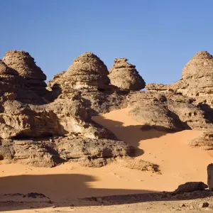 Rock formations in the Libyan Desert, Wadi Awis, Akakus Mountains, Libya, North Africa, Africa Rock formations in the Libyan Desert, Wadi Awis, Akakus Mountains, Libya, North Africa, Africa