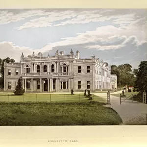 Rolleston Hall, a country house in Rolleston-on-Dove, Staffordshire England, 1880s, 19th Century