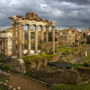Roman Forum Print: Capitoline Hill View