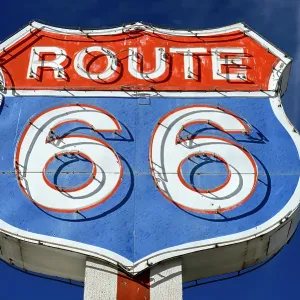 Fine Art Print of Moriarty Route 66 Neon Sign, New Mexico. Art