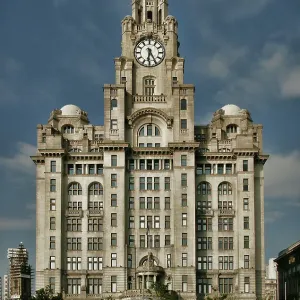 The Royal Liver Building, Liverpool's main landmark and part of Liverpool's UNESCO-designated World Heritage Maritime Mercantile City