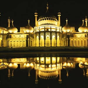 Royal Pavilion Illuminated at Night, Brighton, England